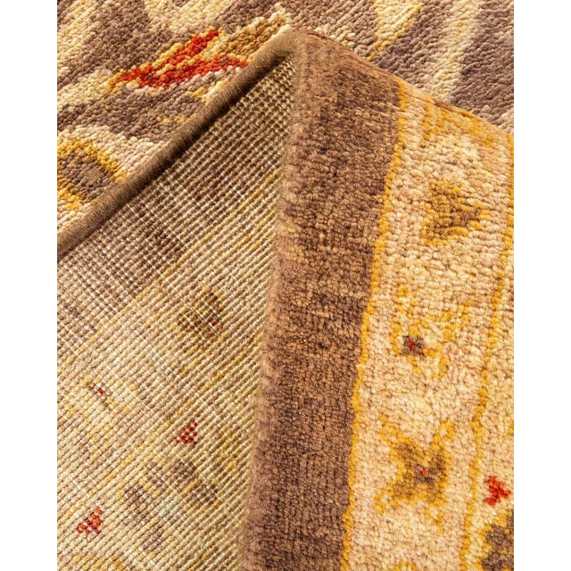 Vintage Traditional Hand Knotted Wool Area Rug, Brown - 8'0" X 9'10" For Sale In New York - Image 6 of 9