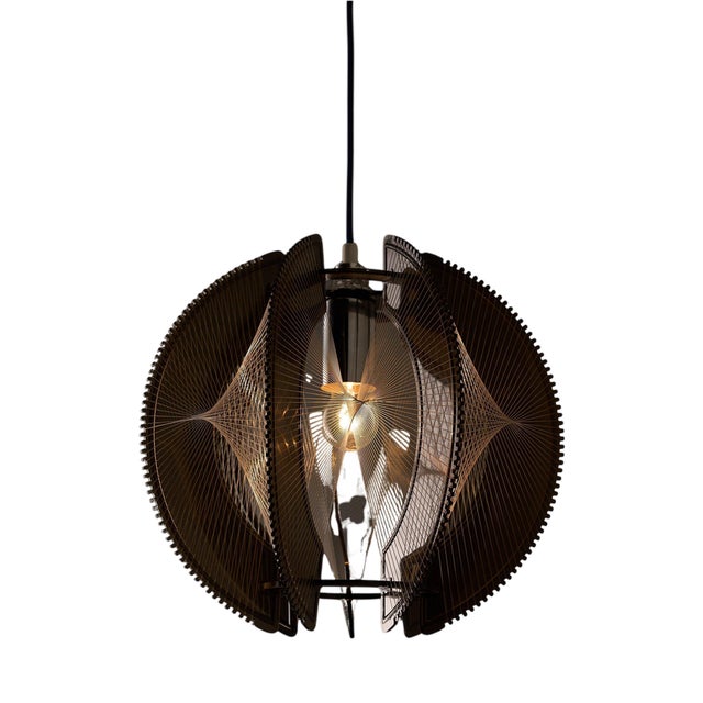 Acrylic Glass and Nylon String Pendant by Paul Secon for Sompex, 1970s For Sale