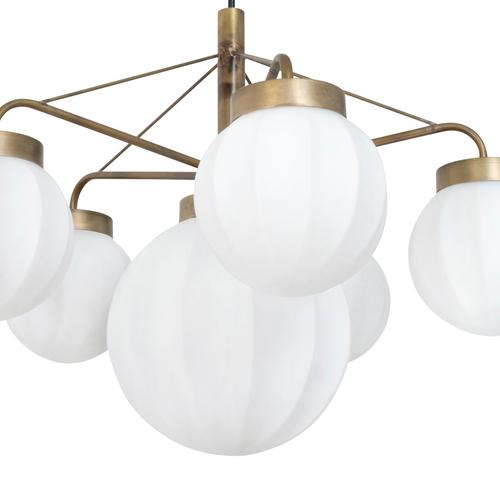 Not Yet Made - Made To Order Raw Brass and Glass Klyfta 6L Ceiling Lamp by Johan Carpner for Konsthantverk For Sale - Image 5 of 10