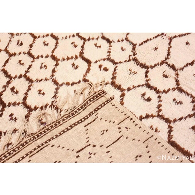 Nazmiyal Collection Vintage Beni Ourain Moroccan Berber Shag Area Rug For Sale In New York - Image 6 of 6
