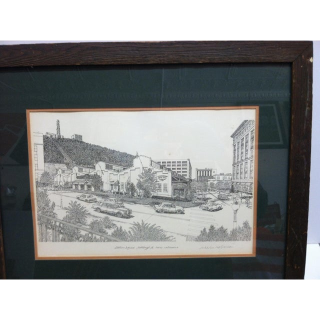 Vintage MidCentury "Station Square Pittsburgh Pa" Nevin Robinson