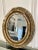 Antique French Baroque Oval Solid Wood Wall Mirror For Sale - Image 9 of 12