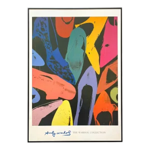 Andy Warhol Foundation Vintage Lithograph Print Framed Pop Art Poster " Diamond Dust Shoes " 1980