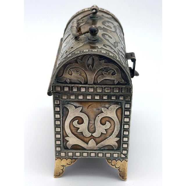 Gothic Antique 19th Century Silver Overlay "Teremok" Casket / Jewelry Box For Sale - Image 3 of 8