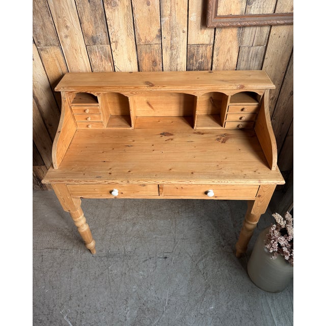 Wood English-Style Tiered Desk, 1920s For Sale - Image 7 of 14