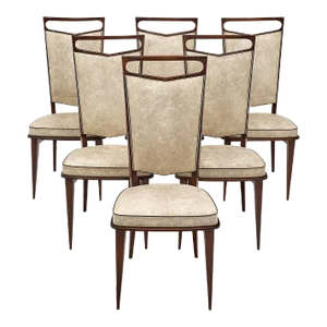 Mid-Century French Dining Chairs- Set of 6