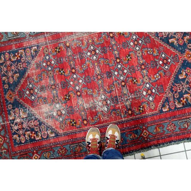 1920s, Antique Persian Hamadan Handmade Rug 4 X 7 For Sale - Image 4 of 13