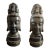 Heroic Ming Bodhisaatva Cast Iron Heads - Set of 2 For Sale