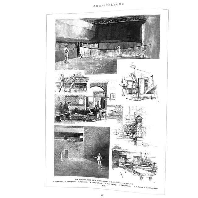 2020s "Racquet and Tennis Club: Architecture Art Library" 2022 Belliveau, Gerald J. Jr. For Sale - Image 5 of 14