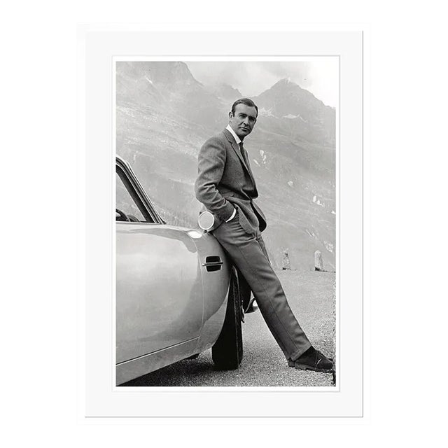 007 Next to Db5 White Framed For Sale
