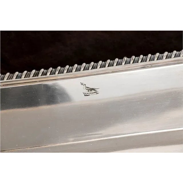 Neoclassical Antique 19th Century English Regency Old Sheffield Silver Knife Serving Bowl For Sale - Image 3 of 9