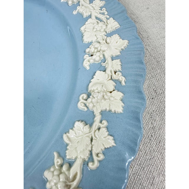 Traditional Vintage Wedgwood Embossed Queensware Plate For Sale - Image 3 of 7