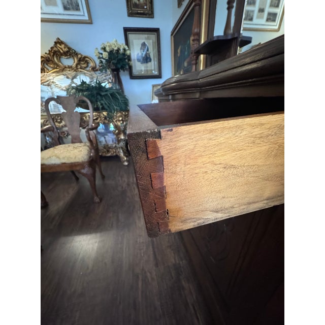Antique American Renaissance Revival Oak Mirrored Sideboard, Circa 1890 For Sale - Image 10 of 11