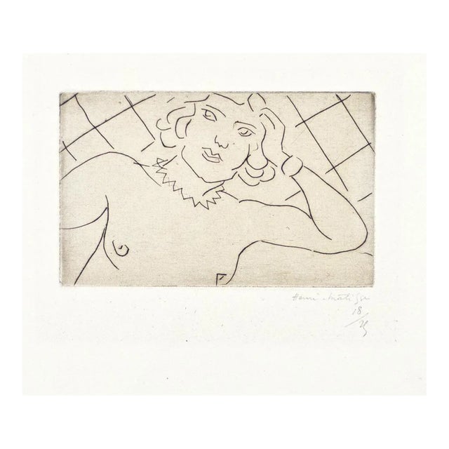 Torse, Fond à Losanges - Original Drypoint on China by H. Matisse, 1929 1929 For Sale