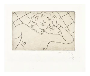 Torse, Fond à Losanges - Original Drypoint on China by H. Matisse, 1929 1929