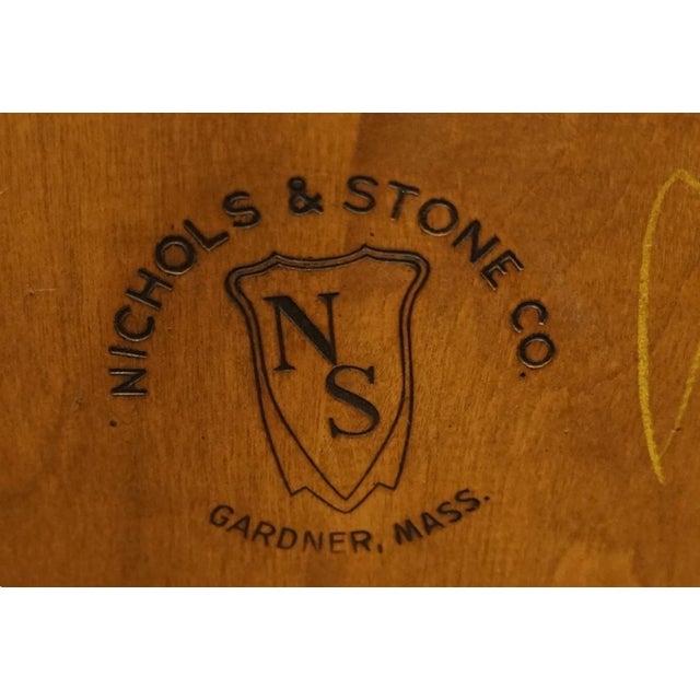 Nichols & Stone Solid Hard Rock Maple Colonial Early American Windsor Rocking Chair For Sale - Image 9 of 9