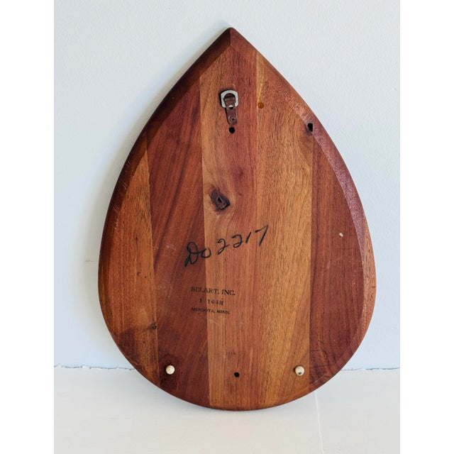 Wood 1960s Mid Century Modern Tear Drop Atomic Wall Hanging For Sale - Image 7 of 8
