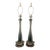 Mid 20th Century Mid-Century Modern Italian Sommerso Murano Glass Fluted Table Lamps - A Pair For Sale