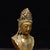 This vintage gilt bronze bust depicts Guanyin, the Bodhisattva of Compassion, rendered in a serene, downcast expression...