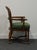 Wood Century Furniture Solid Cherry French Regency Revival Cane Back Game Arm Chair For Sale - Image 7 of 9
