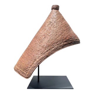 Antique African Lugbara Women's Rain Hat For Sale