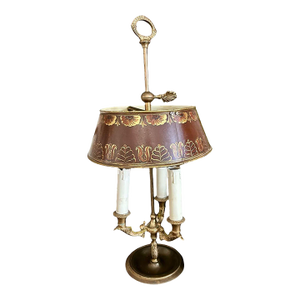 Vintage French Tole Bouillotte Table Lamp