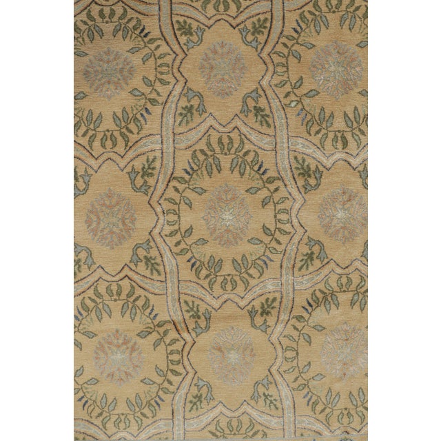 Traditional Rug & Kilim’s Spanish Style Rug in Gold With Floral Patterns “Alcaraz” For Sale - Image 3 of 7