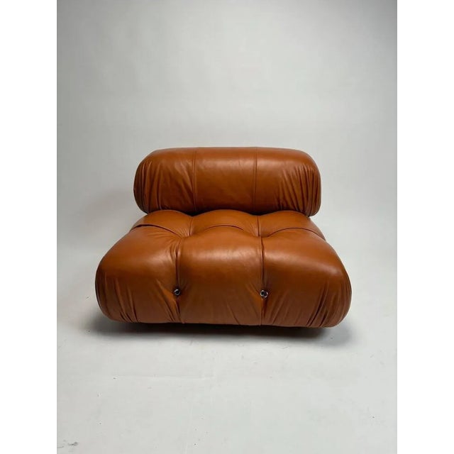 Modern Camaleonda Lounge Chairs in Cognac Leather by Mario Bellini for B&b Italia, 1973 For Sale - Image 3 of 14