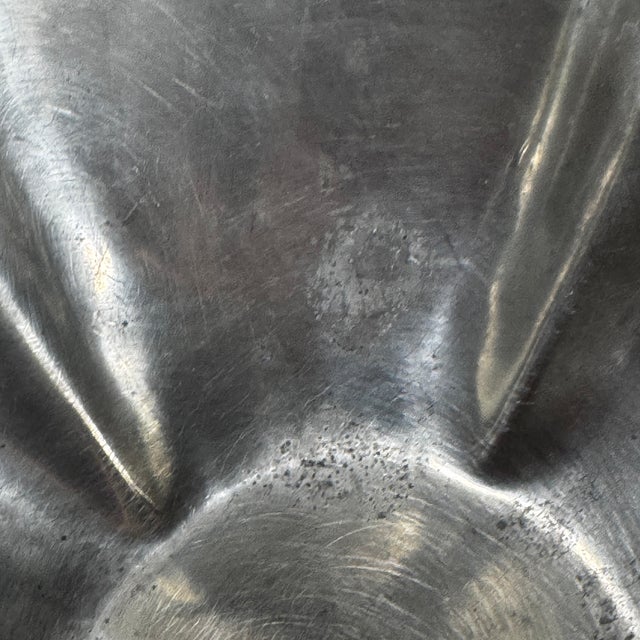 Vintage Mid 20th Century Whitney Pewter 5 Petal Flower Bowl Signed Christian Murch Rockport For Sale - Image 9 of 12