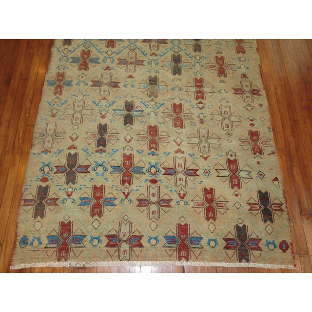 Quirky Vintage Turkish Rug For Sale In New York - Image 6 of 6