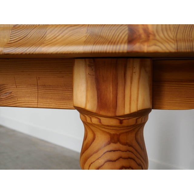 Wood Danish Pine Table, Denmark, 1970s For Sale - Image 7 of 13
