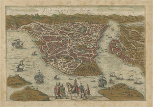 View of Istanbul Map, 1572