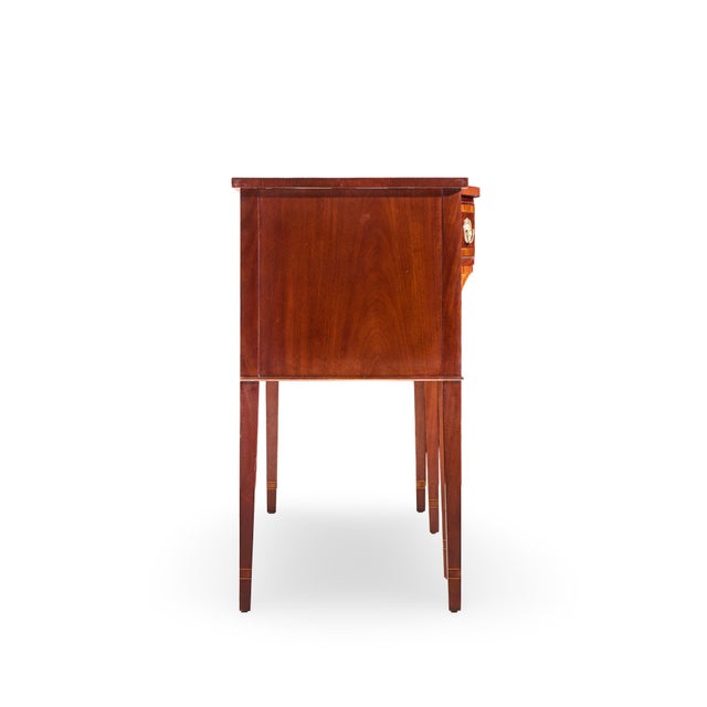 Baker Furniture Company Baker Furniture Georgian Banded Mahogany Serpentine Front Sideboard Credenza For Sale - Image 4 of 9