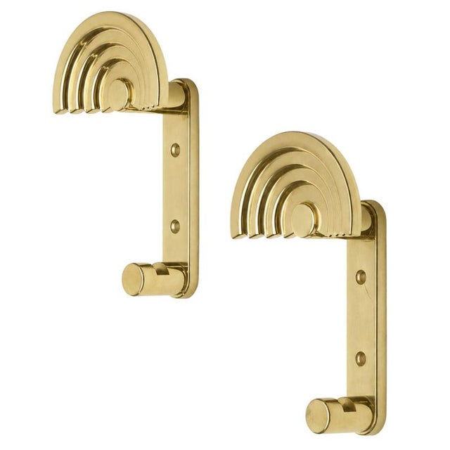 SE 314 Postmodern Brass Wall Hooks Coat Hangers by Ettore Sottsass, Italy, 1985 For Sale - Image 9 of 9