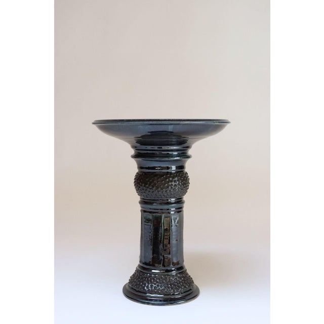 Multi-purpose ceramic pedestal (large votive holder, cake server, footed catch-all) by ceramicist, Deanna Nichols (b....