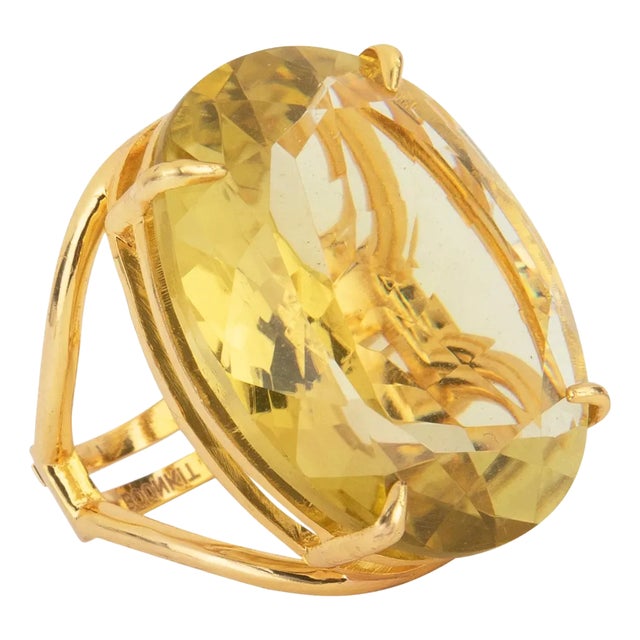 Celine Ring, Yellow, Size 5 For Sale
