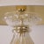 Large Murano Blown Glass Table Lamps with Gold and Amber Color with Lampshade For Sale - Image 5 of 12