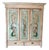 Large Vintage Painted Pine Wardrobe with Chinoiserie Panels, 1940s For Sale