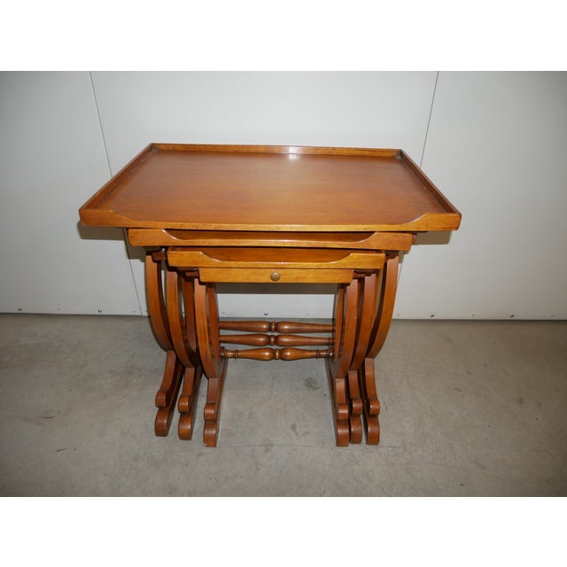 Vintage Nesting Tables, 1980s, Set of 3 For Sale - Image 13 of 16
