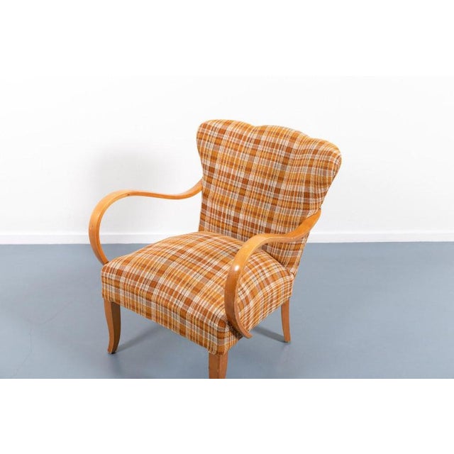 Scandinavian Modern Sculptural Armchair, 1950s For Sale - Image 9 of 12