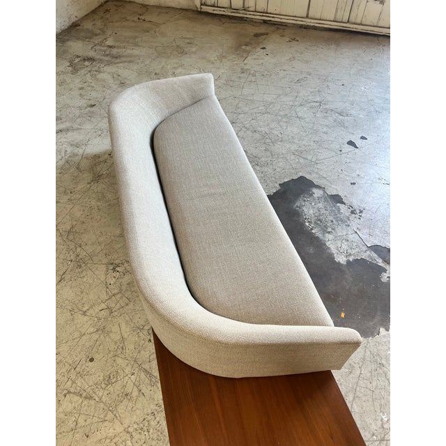 Craft Associates Mid Century Walnut Platform Cloud Sofa by Adrian Pearsall for Craft Associates For Sale - Image 4 of 6