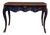Blue With Gold Louis XV Antique Style Desk with Chair - 2 Pieces For Sale
