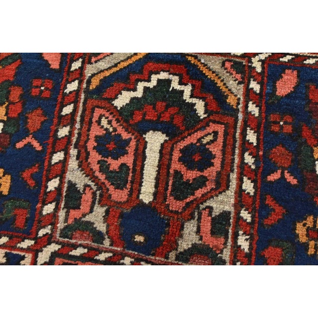 Red Bakhtiari Rug 7′ X 10’4” Multicolor Wool Vintage Hand-Knotted Carpet For Sale - Image 8 of 15
