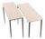Pair of Iron and Italian Botticino Marble Console Tables For Sale