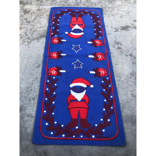 1960s Vintage May Buhler Swedish Christmas Tablecloth Runner