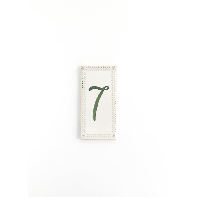 Hand-painted Tile Number, 8 For Sale - Image 10 of 17