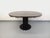 Vintage Round Dining Table in Black Wood-Effect Melamine and Chrome Metal, Space Age/1970s Style, with Integrated Extension For Sale - Image 15 of 18