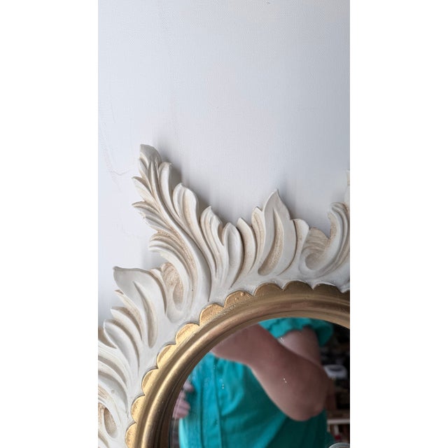 Vintage 1970s Italian Baroque Sunburst Wall Mirror by Euromarchi s.r.l. For Sale - Image 11 of 16