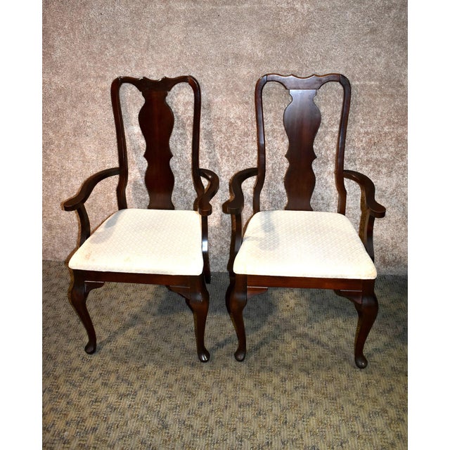 Vintage Singer Furniture Queen Anne Style Dining Chairs Set of 6