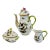 1990s Herend Rothschild Bird Coffee Pot, Creamer and Mini (Sugar) Tureen - Set of 3 For Sale